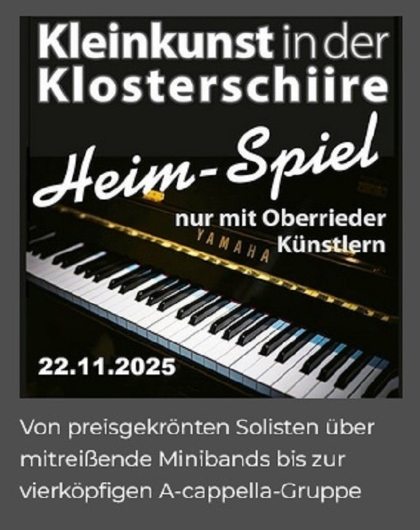 Kleinkunst in der Klosterschiire: Heim-Spiel